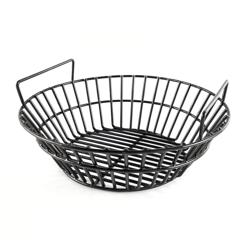 DELSbbq Porcelain Steel Charcoal Ash Basket Fits for Large Big Green Egg Grill, Kamado Joe Classic, Pit Boss, Louisiana Grills, Primo Kamado Grill and Large Grill Dome - Image 1